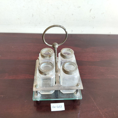Vintage ottone vetro sale - vetro,