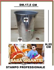 FORMA STAMPO BABA' NAPOLETANO GIGANTE H.25 DM. 17,5 ALLUMINIO PASTICCERIA 9 2022
