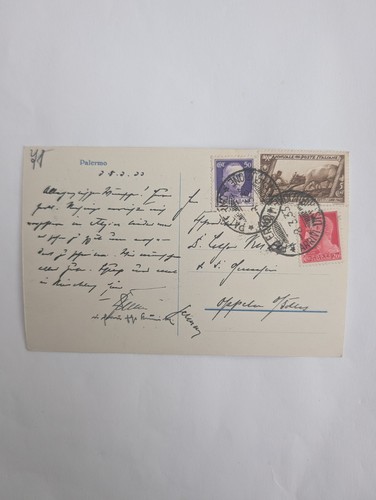 Cartolina italia palermo 1933 - cartolina,