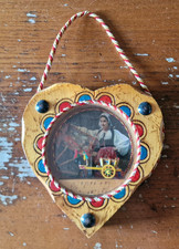 Souvenir Sicilia Vintage Carretto Siciliano Ricordo Siciliano in Teca di Legno 