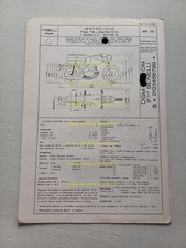 Benelli Motobi 250 Sprite 5V 1969 scheda omologazione DGM Motorizz. Facsimile