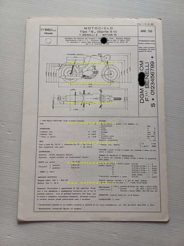 Benelli motobi 250 sprite - 250, 5v