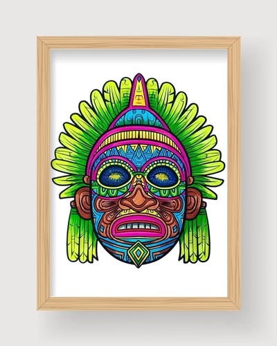Maschera rituale disegno - , senza