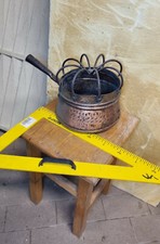 ANTICO SCALDALETTO SCALDINO IN RAME trentino  DEL 1800 ARTE RURALE CONTADINA 8 r