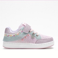 Lelli Kelly Sneakers Bambina Frangetta Mix Con Luci e Cuoricino - ROLI (Rosa/Lil