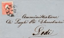 L.  Veneto busta sovraccoperta n.25 5 Soldi I tipo . OFFERTA !