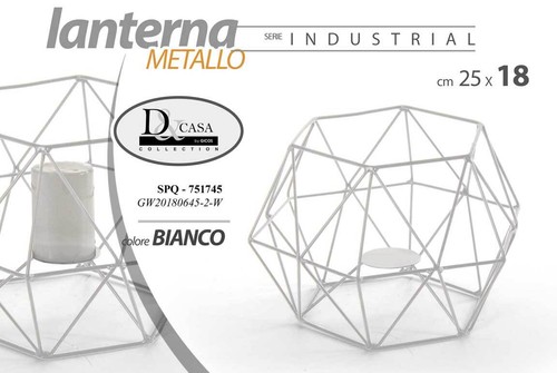 Lanterna metallo portacandela - lanterna,