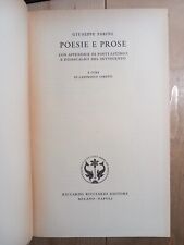 PARINI - POESIE E PROSE - 1951 Ricciardi Editore Letteratura Italiana 48