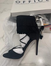 Sandalo ufficio ambra frange