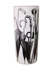 Portaombrelli in ceramica, design per ombrelli bianco e nero