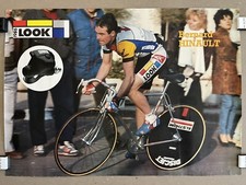 Poster Bernard Hinault 1986 vintage / pubblicità Look Cycle / Campagnolo C Record ottime condizioni