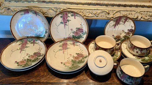 Antique satsuma hand painted - hand,