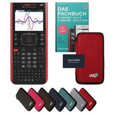 TI-Nspire CX II-T CAS incl. custodia protettiva rossa e libro specializzato (160 pagine, 17 x 24 cm) -