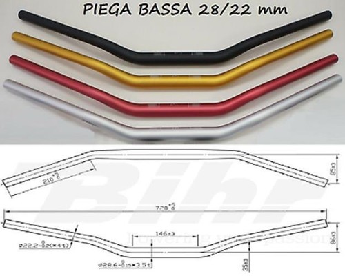 Manubrio moto piega bassa - piega,