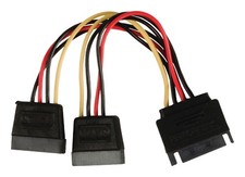 Cavo di Alimentazione Interno SATA 15-Pin Maschio - 2x SATA 15-Pin Femmina 0.15 