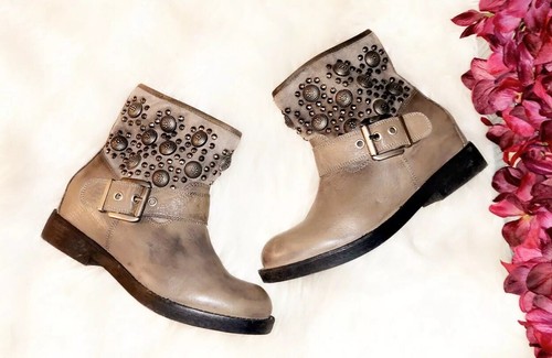 Alesya stud leather - stud, ankle