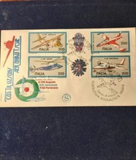 FDC Italia 1981 Filagrano Blocco Aerei Costruzioni Aeronautiche Italiane.