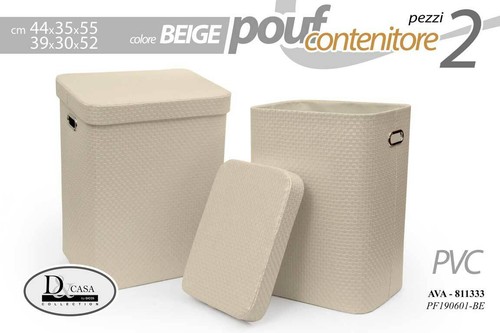 Set pouf contenitori colore - set, 2