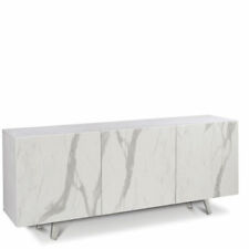 Credenza buffet moderna bianca con ante marmo calacatta Mobili credenze in legno