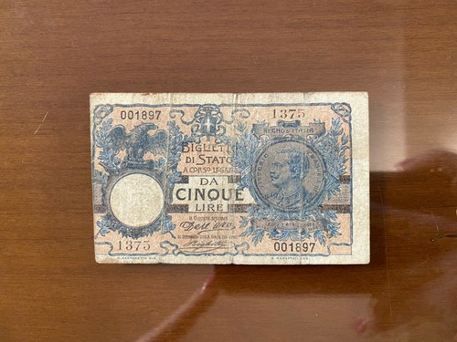 Biglietto stato lire - stato, 5