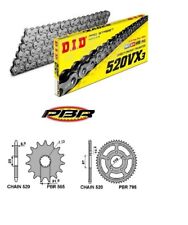 SUZUKI 650 GLADIUS SFV Kit trasmissione catena DID 520 VX3 PBR corona pignone