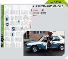 ALFA ROMEO ALFETTA POLIZIA AUTOSTRADALE -  MEBETOYS 1/25 - DECAL