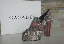 CASADEI EU 36 Pump Alti Tacco Plateau Serpente Scarpe Pietra Nuove Ex UVP 675 €