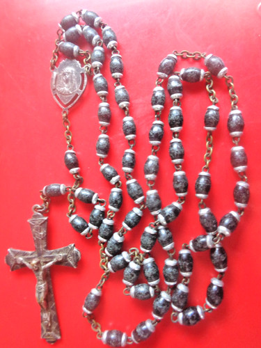 Rosary beads crucifix christ - &,