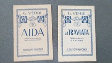 Giuseppe Verdi, 2 libretti d'Opera lirica antichi: Aida, La Traviata.