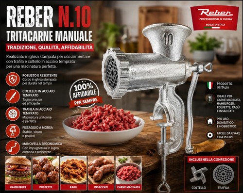 Tritacarne manuale reber - manuale,
