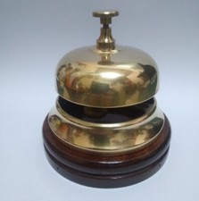 CAMPANELLO DA BANCONE VINTAGE ANNI '50 OTTONE IN STILE BELL DESK