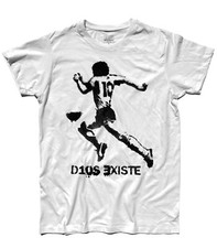 T-shirt uomo D10S EXISTE DIEGO ARMANDO DIO ESISTE calcio NAPOLI street art