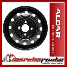 KFZ 7915 KIT 4 CERCHI IN FERRO DA 15" et 43 x FIAT GRANDE PUNTO (199) EVO BLACK