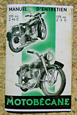 MOTOBÉCANE  125 cc Z 46 C  et  175 cc Z 2 C  / Manuel d'entretien  REPRINT