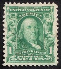 U.S. Usato #300 1c Franklin