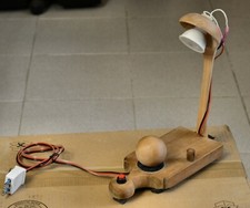 Lampada da tavolo Vincent Raymond legno - Artigianale unica