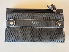 Portafogli Donna Ragazza Solo Soprani Ecopelle - Con Tasche e Cerniera - Nero