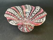 MURANO ALZATINA IN VETRO ZANFIRICO E AVVENTURINA COME DINO MARTENS CARLO SCARPA