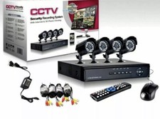 CCTV - KIT VIDEOSORVEGLIANZA 4 CANALI TELECAMERA INFRAROSSI+DVR+ALIMENTATORE