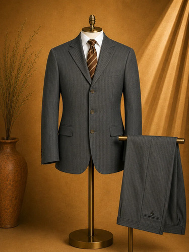 Completo uomo gessato grigio - completo,