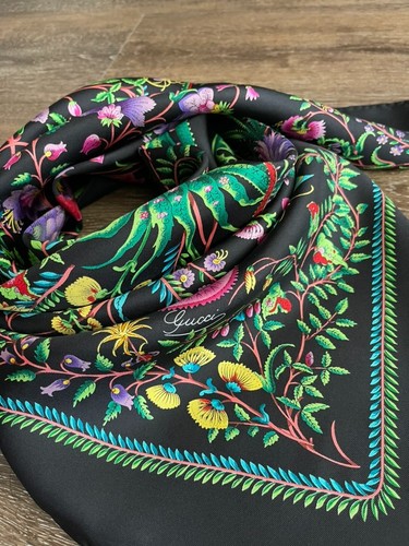 Sciarpa gucci stampa flora - gucci,