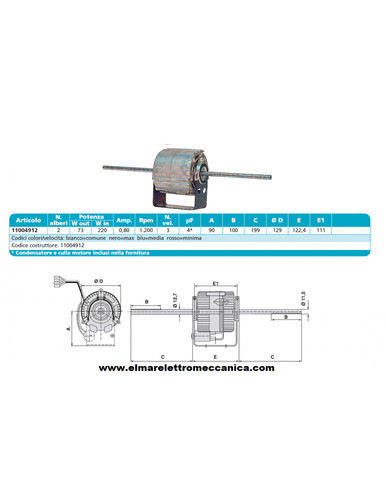 Rpm 11004912 motore 220 - rpm, w