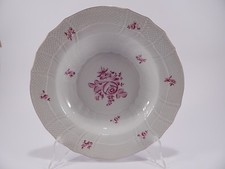 PIATTO FONDO PORCELLANA HEREND HUNGARY ROSE HAND-MADE PORCELAIN PLATE