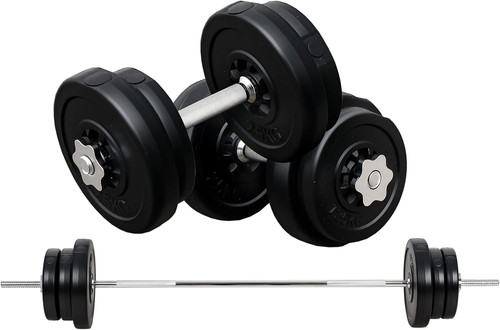 Set bilanciere dischi 65kg - e,