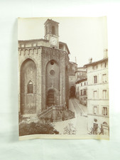 VECCHIA VINTAGE FOTO FOTOGRAFIA ANTICA PERUGIA CHIESA SANT'ERCOLANO PORTA MARZIZ