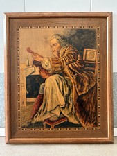 🔥 Bellissimo antico dipinto antico ITALIANO XIX secolo Antonio STRADIVARIUS musica VIOLINO