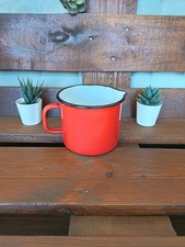 Brocca pentola Vintage Smaltata Rossa Arredo anni 70 Decorativa