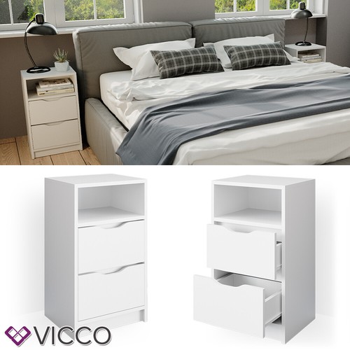 Vicco comodino ruben bianco - vicco,