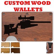 BLASER R93 TACTICAL - Portafoglio slim minimalista - Portafoglio in legno inciso al laser