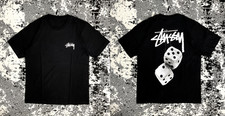 T-shirt Stussy Fuzzy Dice nera